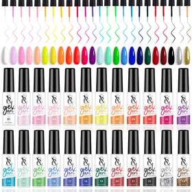 SXC front packaging showing 24-color gel liner set and color variety benefit