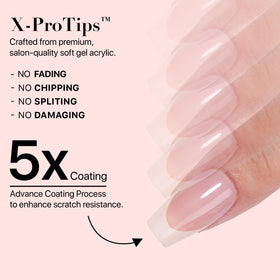SXC lifestyle desk manicure scene showing easy at-home salon results