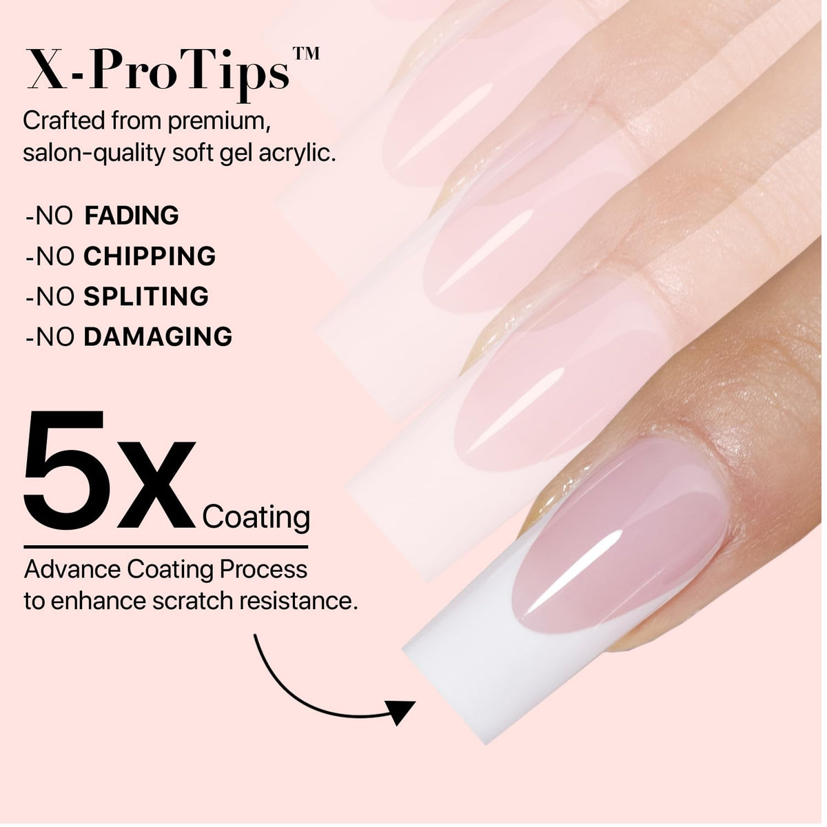 SXC application setup with glue and tips for fast home manicure