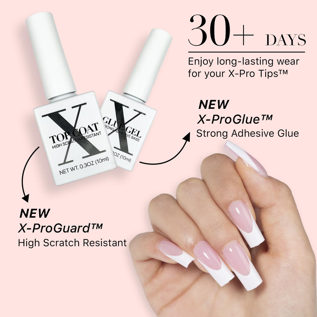 SXC five pink French styles laid out for easy mix-and-match options