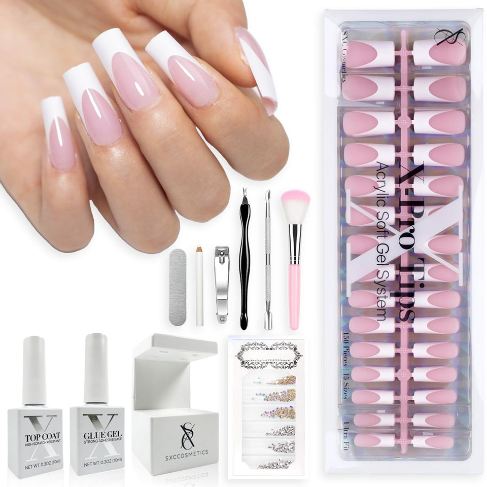 SXC front packaging showing 150-piece pink French kit and quick starter benefits