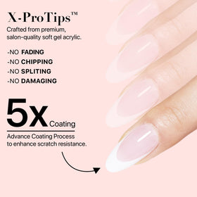 SXC side profile of contoured cuticle edge for seamless appearance