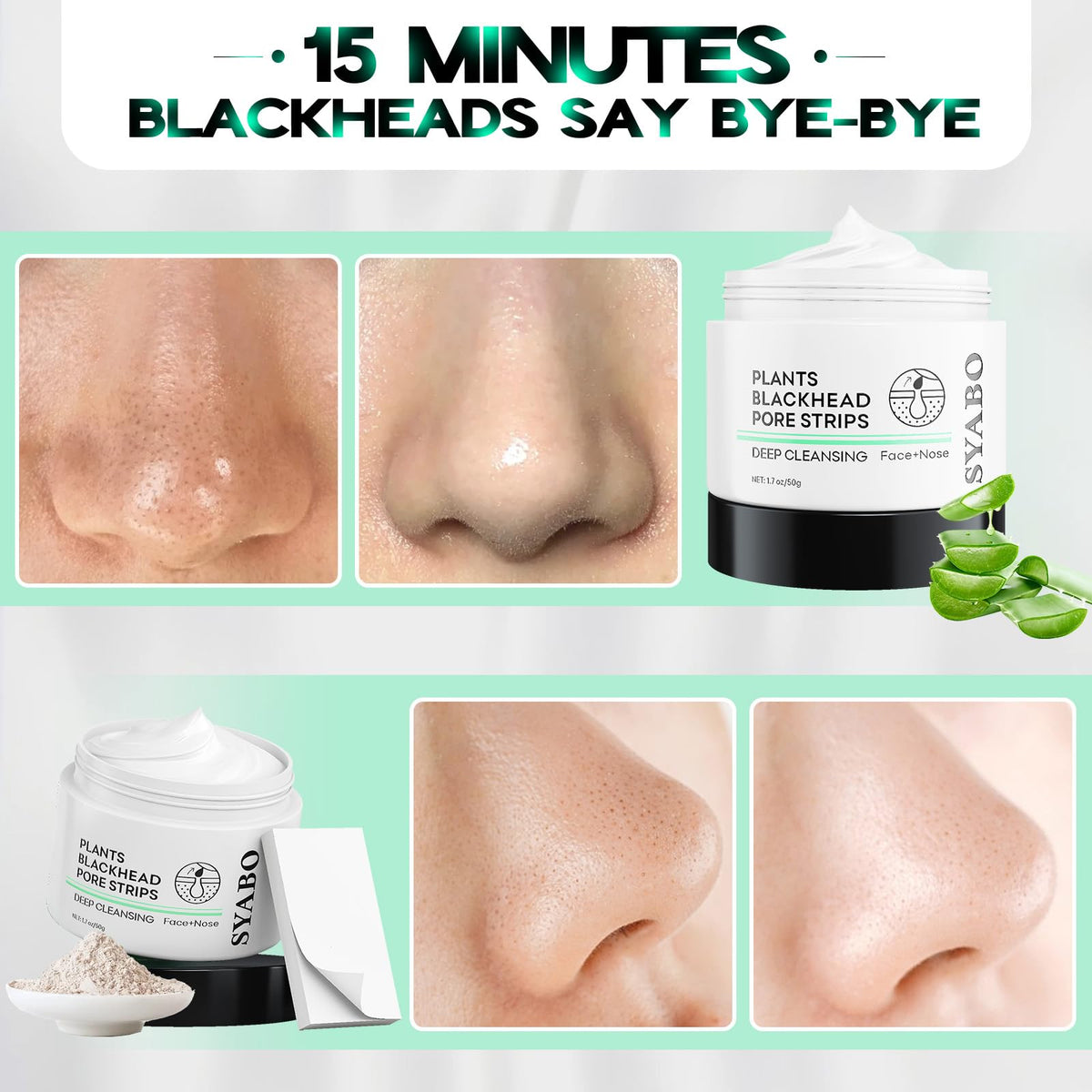 SYABO peel-off removal detail capturing lifted impurities and visible extraction benefit