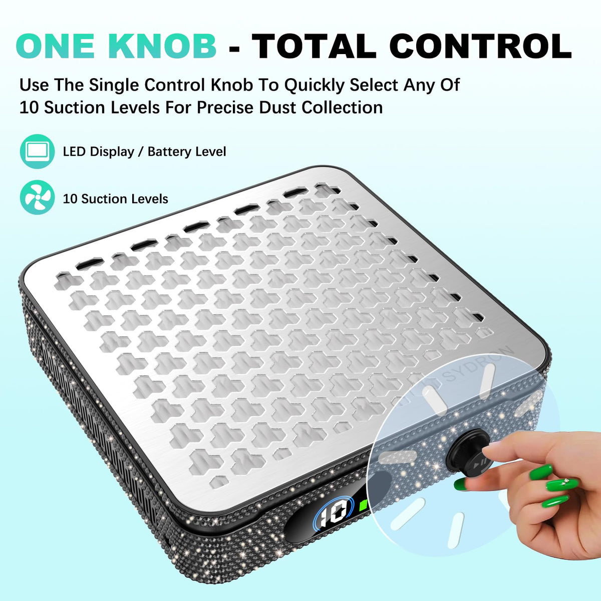 SYDRON acetone-proof aluminum housing close-up showing durable, spill-resistant construction