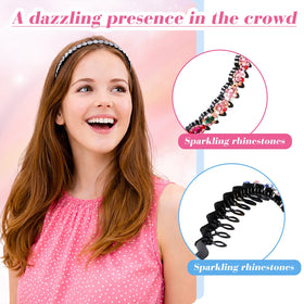 Syhood model wearing flower-style headband demonstrating event-ready look