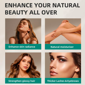SYLVANA oil texture pour showing thick, nourishing consistency for hair