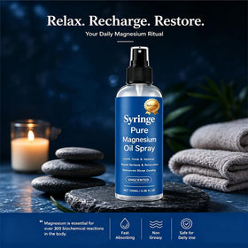 Syringe Pure spray nozzle close-up highlighting fine-mist delivery for even coverage