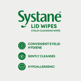 Systane close-up of open wipe texture showing soft pad and gentle cleansing benefit