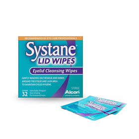 Systane front packet view showing sterile seal and product branding benefits hygiene