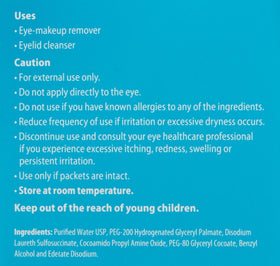 Close-up of Systane wipe texture demonstrating gentle fabric that conditions lashes and removes makeup