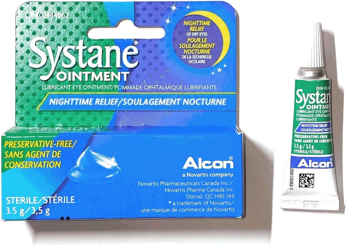 Systane application demo in bedroom showing nighttime use and comfort
