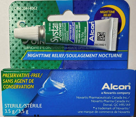 Systane tube in hand to display small travel-friendly size and convenience
