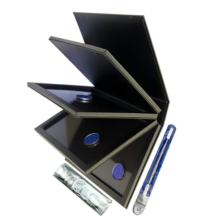 SZDYM front closed palette showing compact book design and secure closure for travel