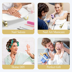 SZSJA lifestyle salon setup with client hand showing professional manicure workflow
