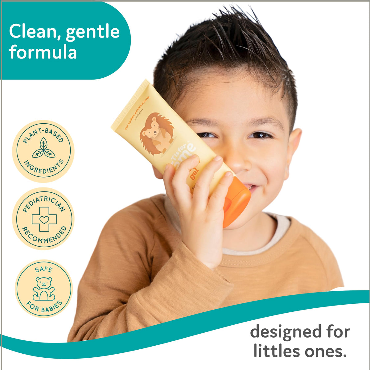 T is for Tame label close-up showing natural ingredients and vitamin E