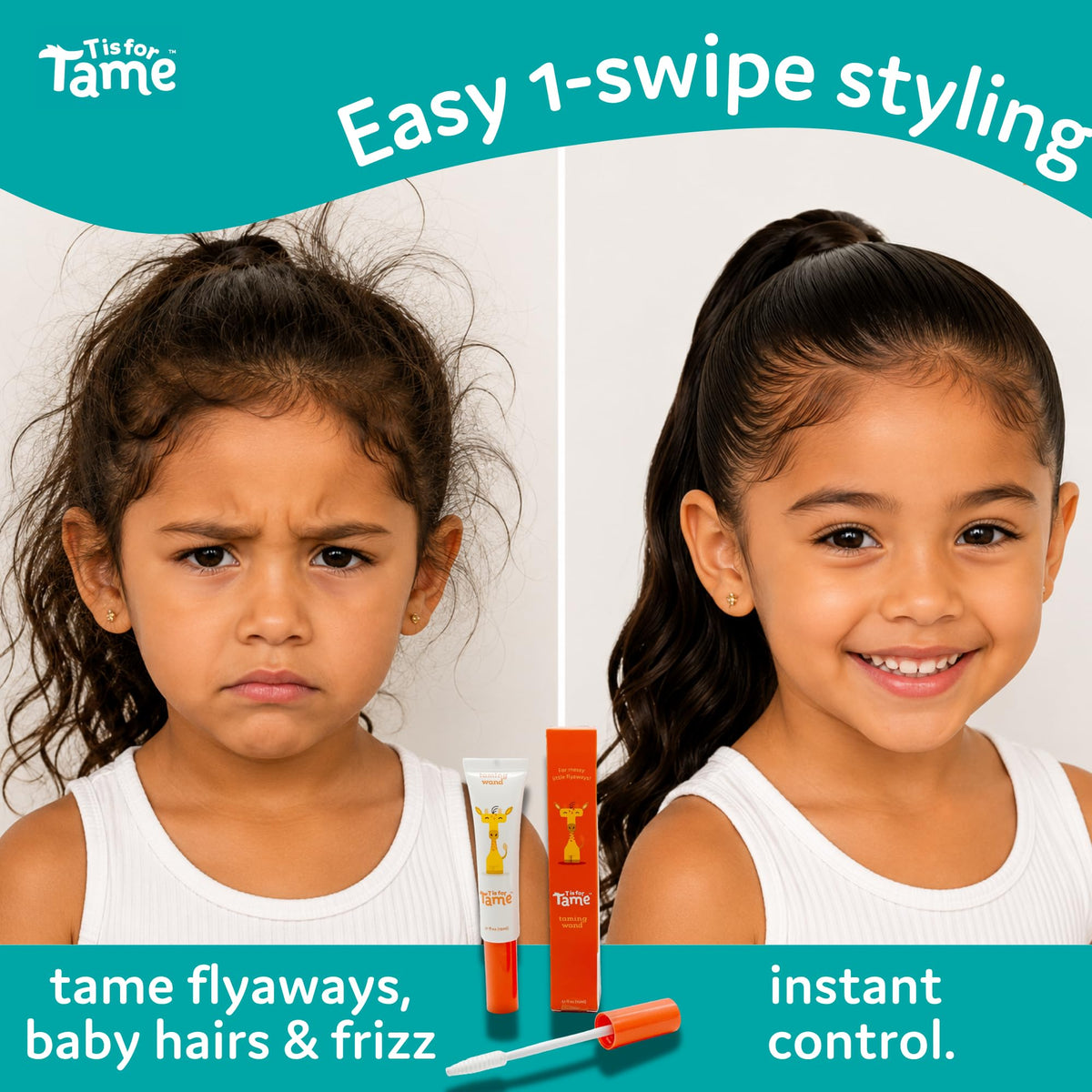 T is for Tame cream wand tip close-up showing smooth texture for precise application