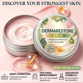 taakcc Derma Restore Balm used on feet highlighting soothing moisture and reduced dryness