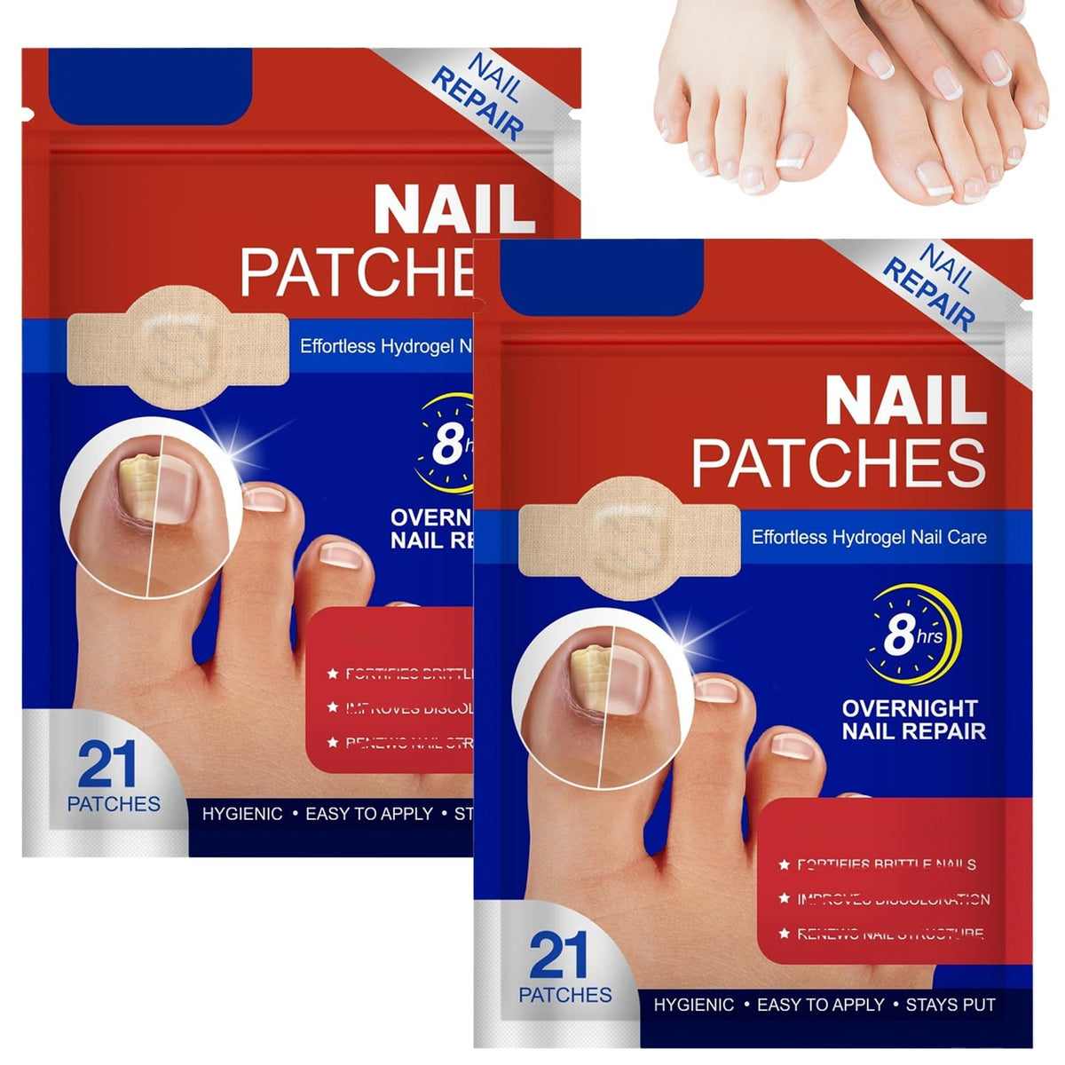 taakcc front packaging showing 42 patches and product claims benefit convenience