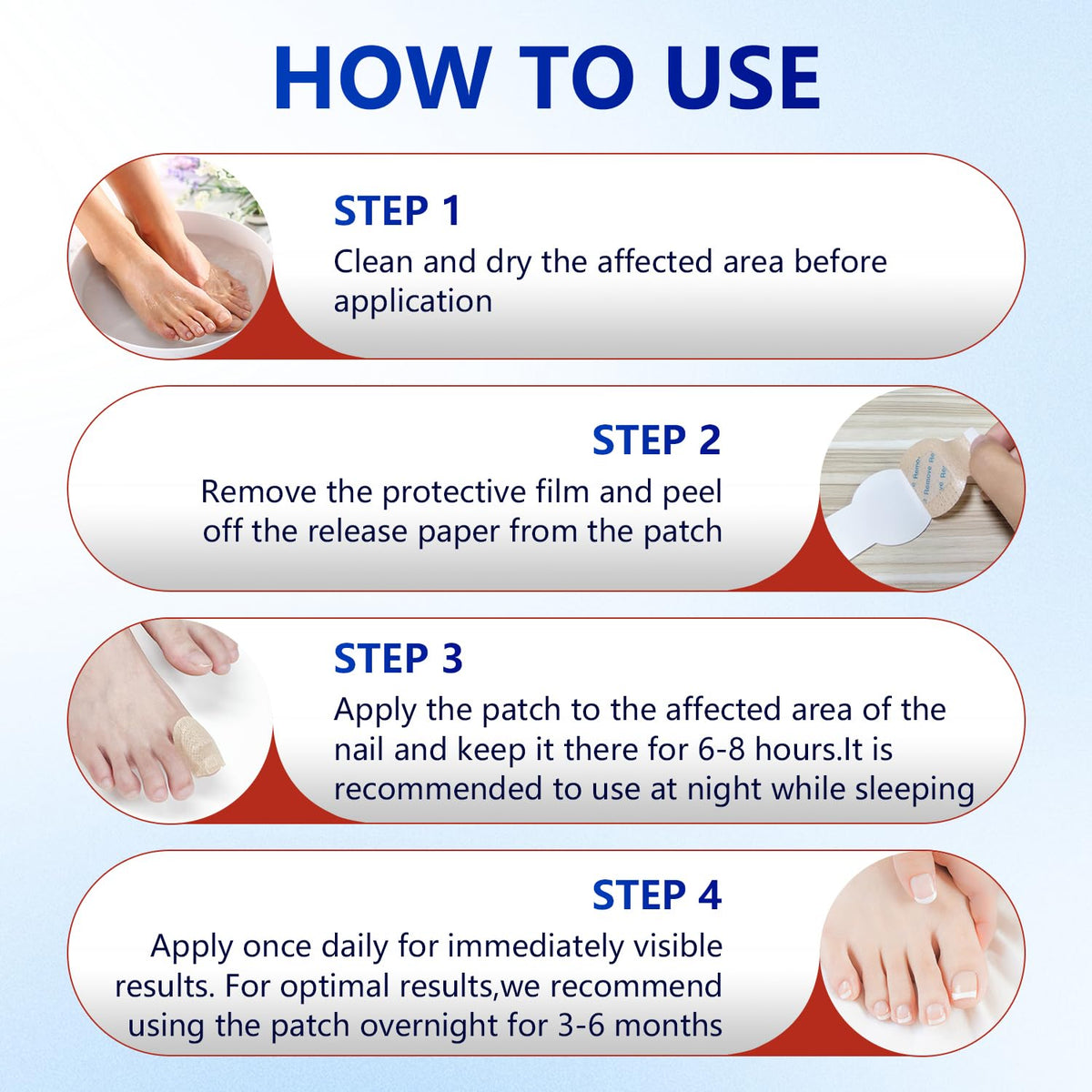 taakcc open pack displaying individual patches for long-term treatment benefit