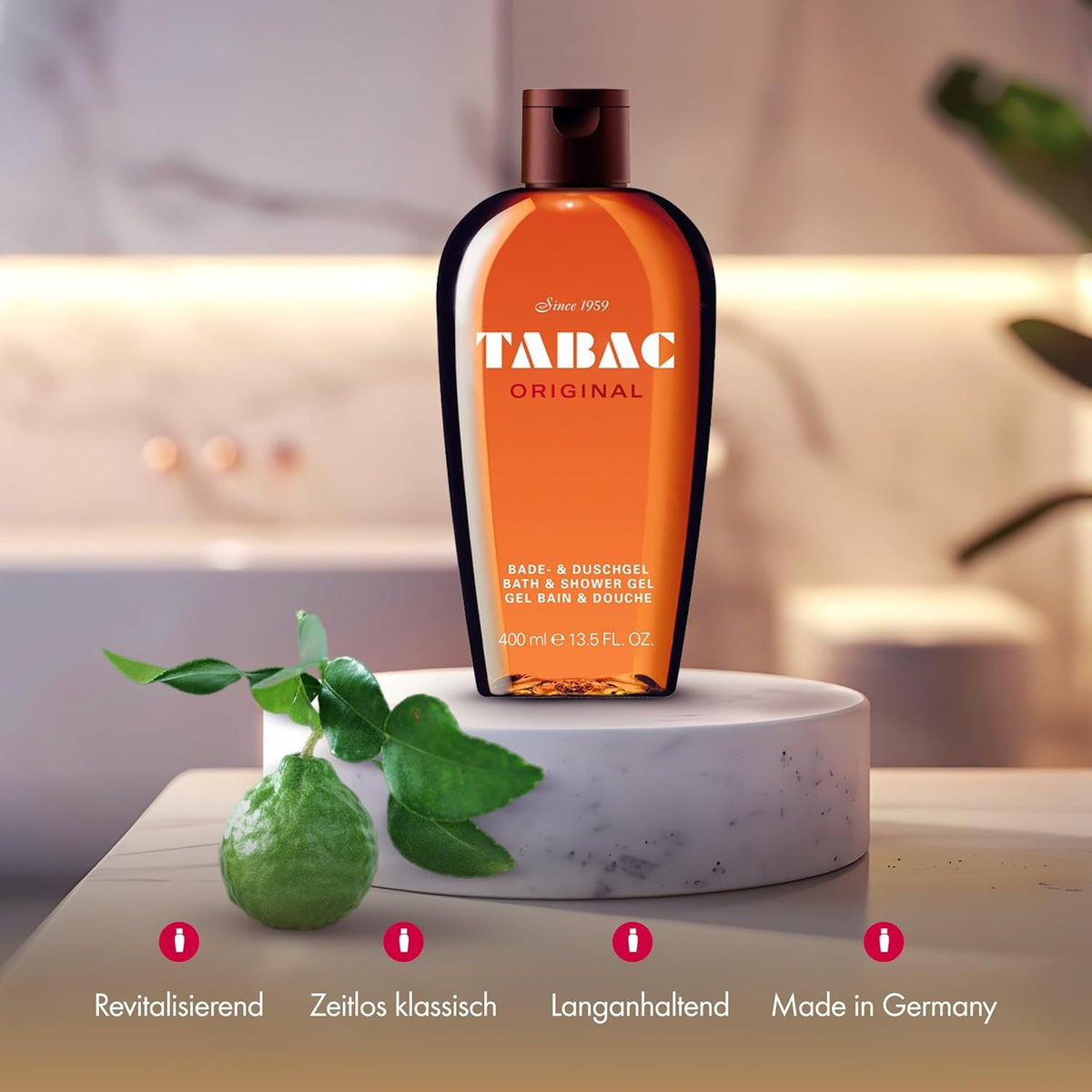 Tabac Original lather texture demonstrating rich foam for effective cleansing