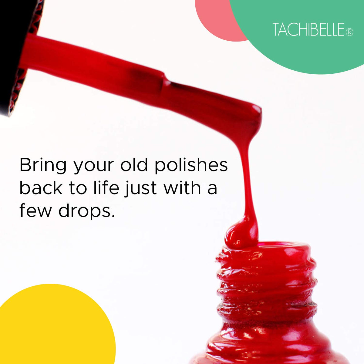 Applying Tachibelle thinner to a polish bottle to revive brushability and finish