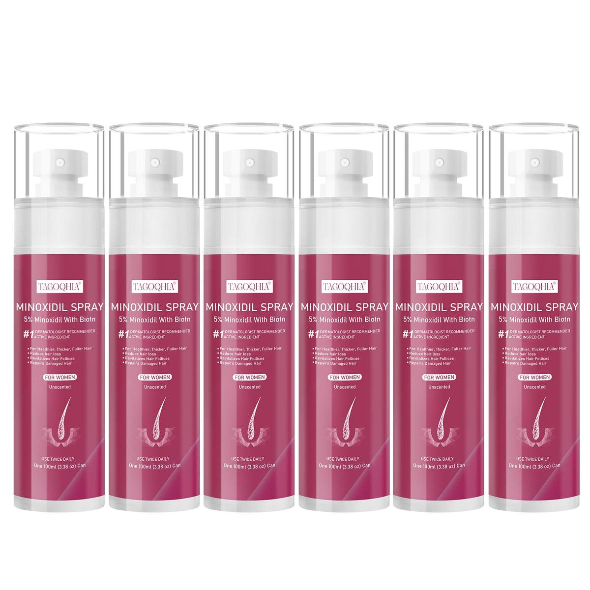 TAGOQHIA front packaging showing six bottles and benefits