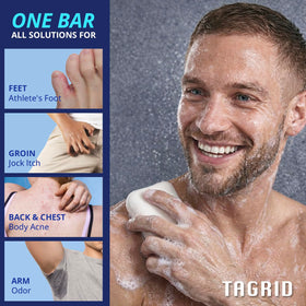 TAGRID bars with oatmeal ingredients highlighting soothing hydration