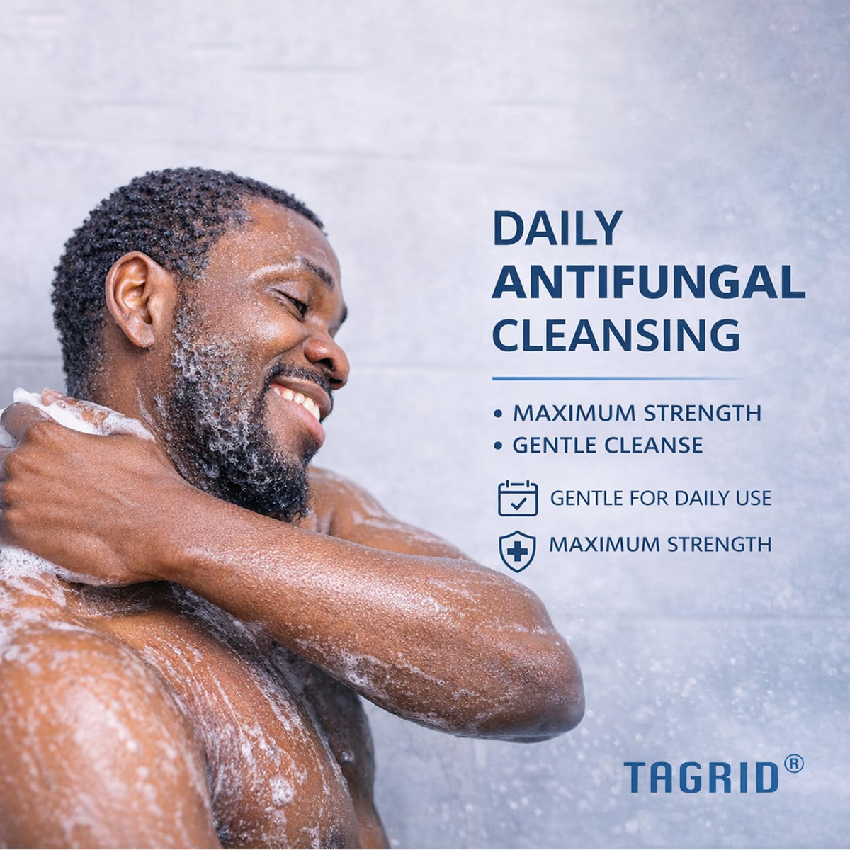 TAGRID foot-care usage showing bar for feet to help keep skin fresh