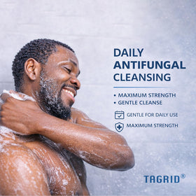 TAGRID foot-care usage showing bar for feet to help keep skin fresh