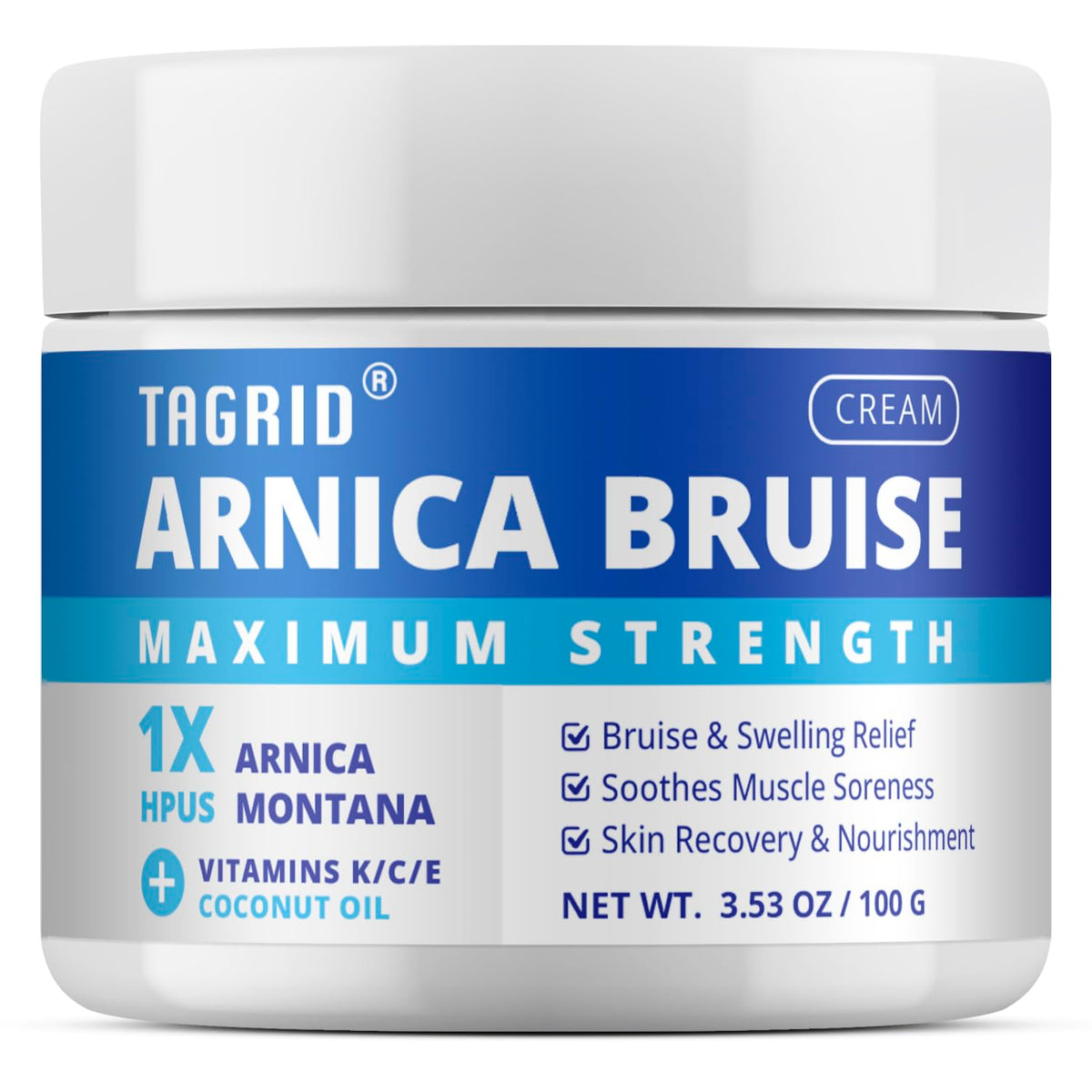 TAGRID front packaging showing 3.53oz tube and benefits