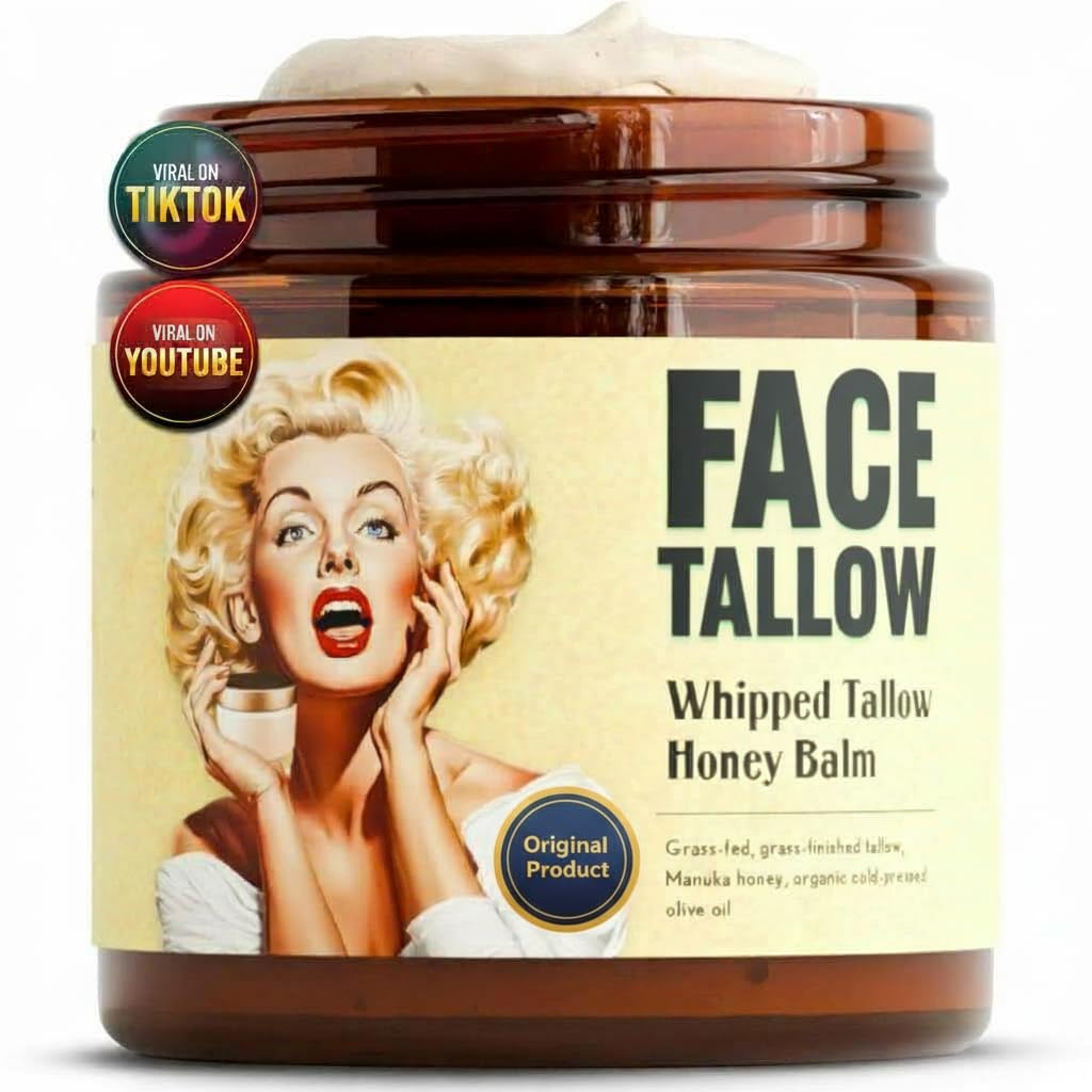 TALLOW BODY BALM glass jar front view showing clean packaging and trustworthy ingredients
