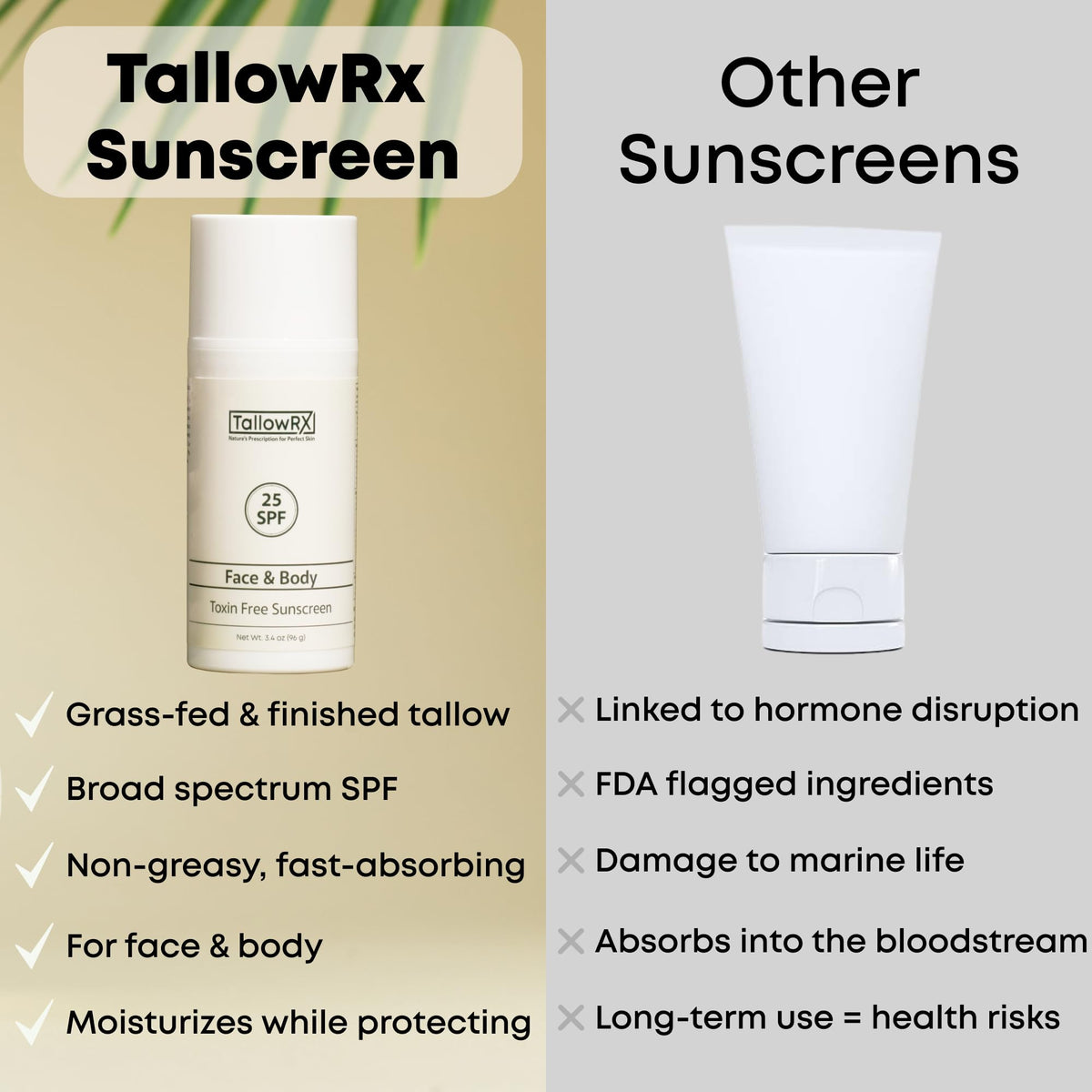 TALLOWRX applied to cheek demonstrating minimal white cast and hydration