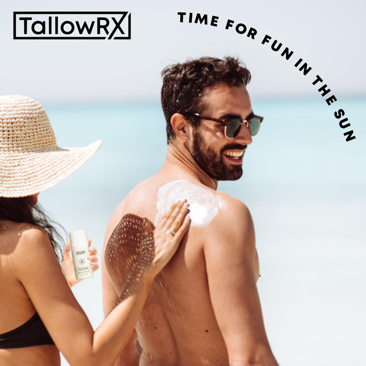 TALLOWRX size comparison in hand showing 3.4 oz travel-friendly convenience and portability