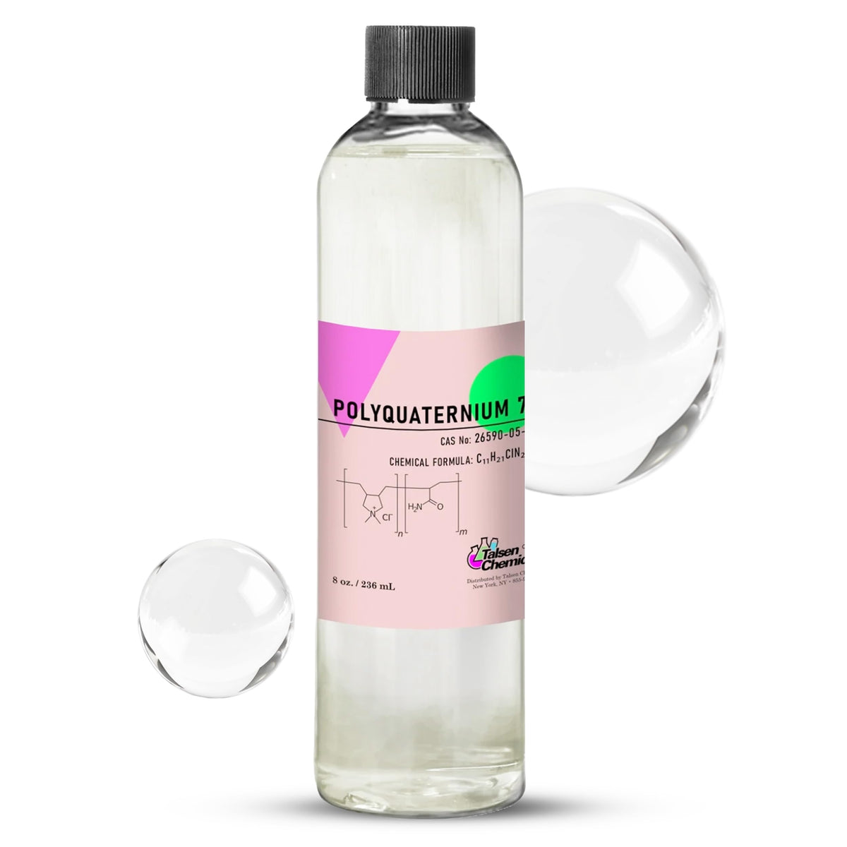 Talsen Chemicals clear gel texture close-up illustrating smooth blendability benefit