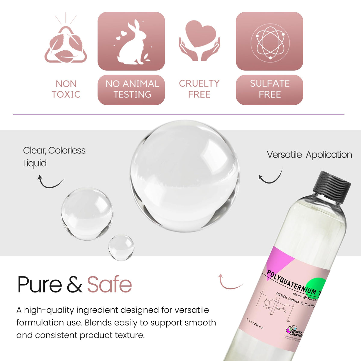 Talsen Chemicals dispensing with pipette to show precise formulation control