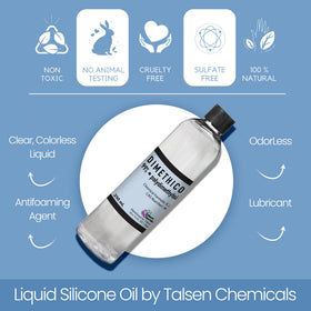 Talsen Chemicals dimethicone mixed into a DIY serum jar, enhancing slip and finish in formulations