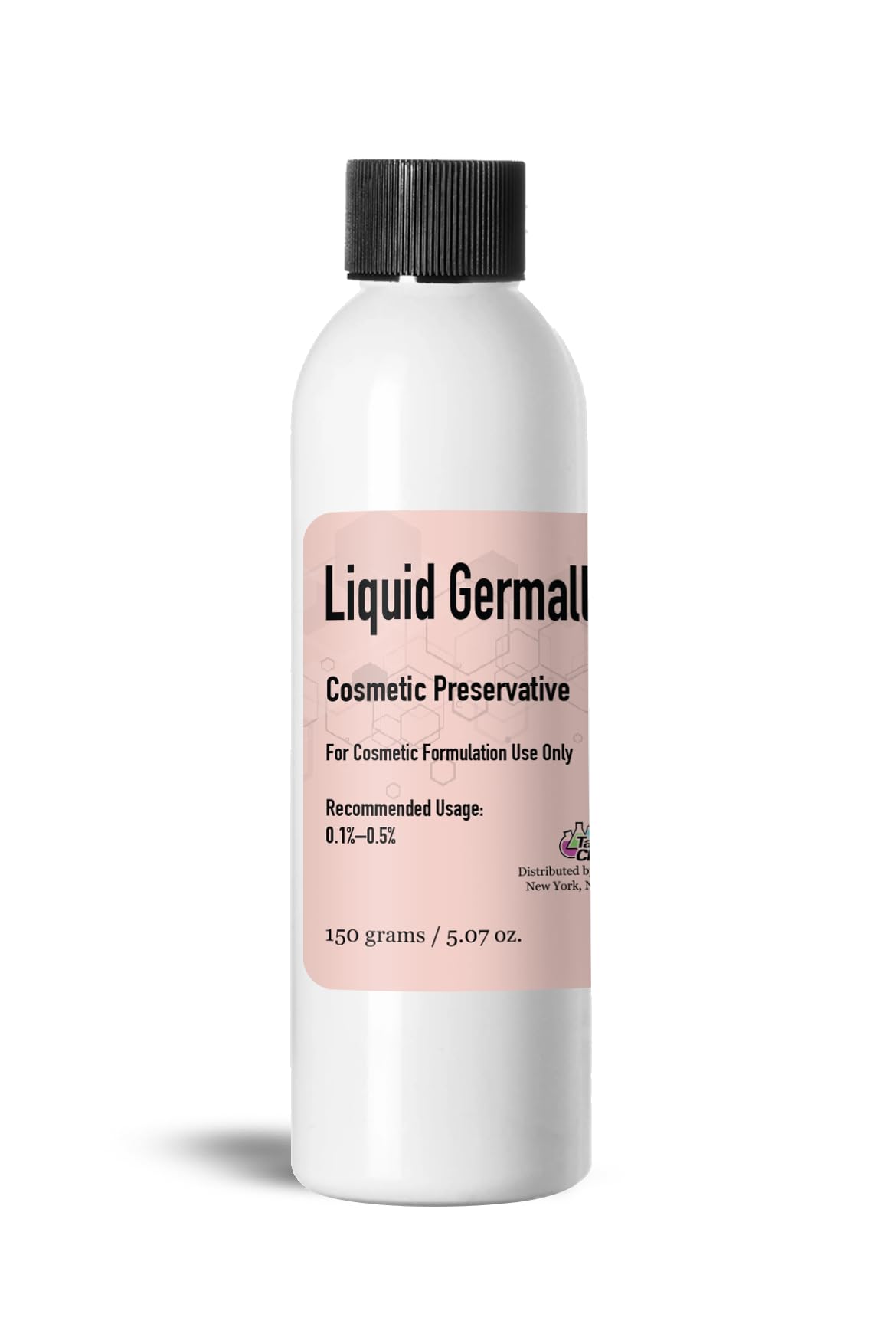Talsen Chemicals Germall Plus clear bottle showing product label and packaging benefit