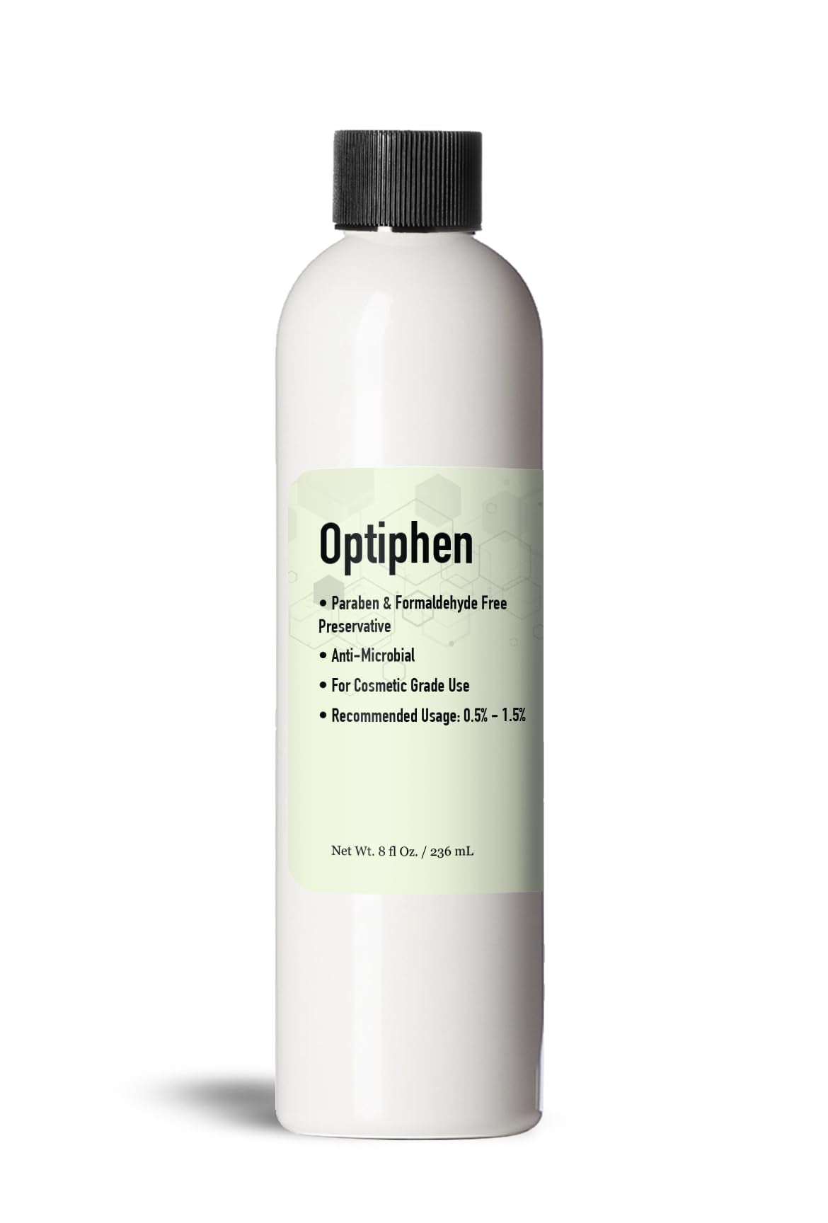 Talsen Chemicals Optiphen front bottle showing product and clear packaging benefit