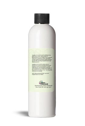 Talsen Chemicals Optiphen label closeup highlighting ingredient and compliance benefit