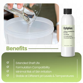 Talsen Chemicals Optiphen blended into lotion showing smooth integration benefit