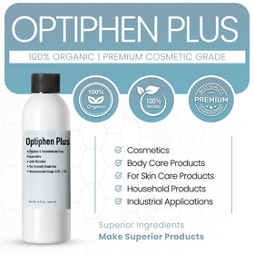 Bathroom counter with Talsen Optiphen Plus near skincare routine for trust benefit