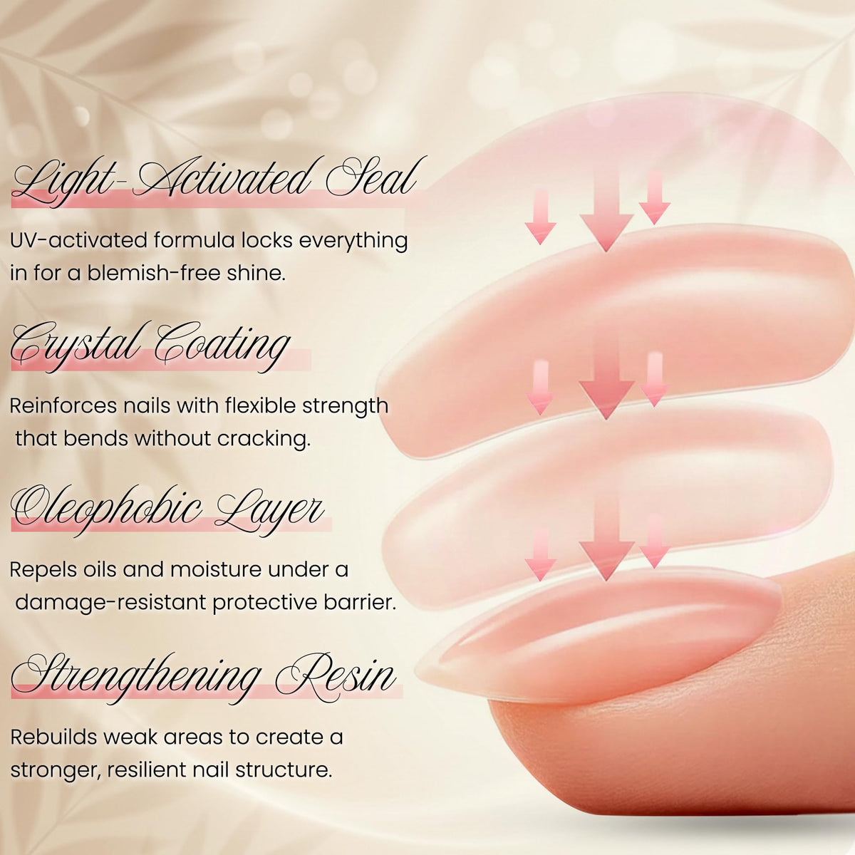 Tammy Taylor before and after nails showing strengthened, smoother nail surface