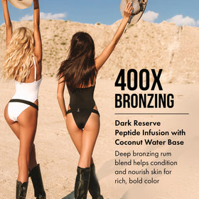 Tan Asz U close-up of peptide infusion highlighting deeper, radiant bronze