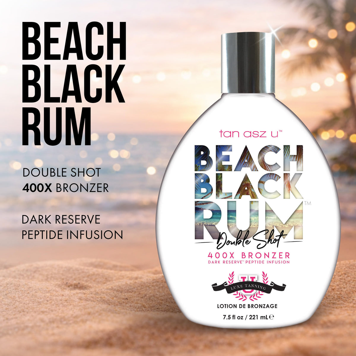 Tan Asz U lotion pouring to show rich texture and quick-absorbing feel