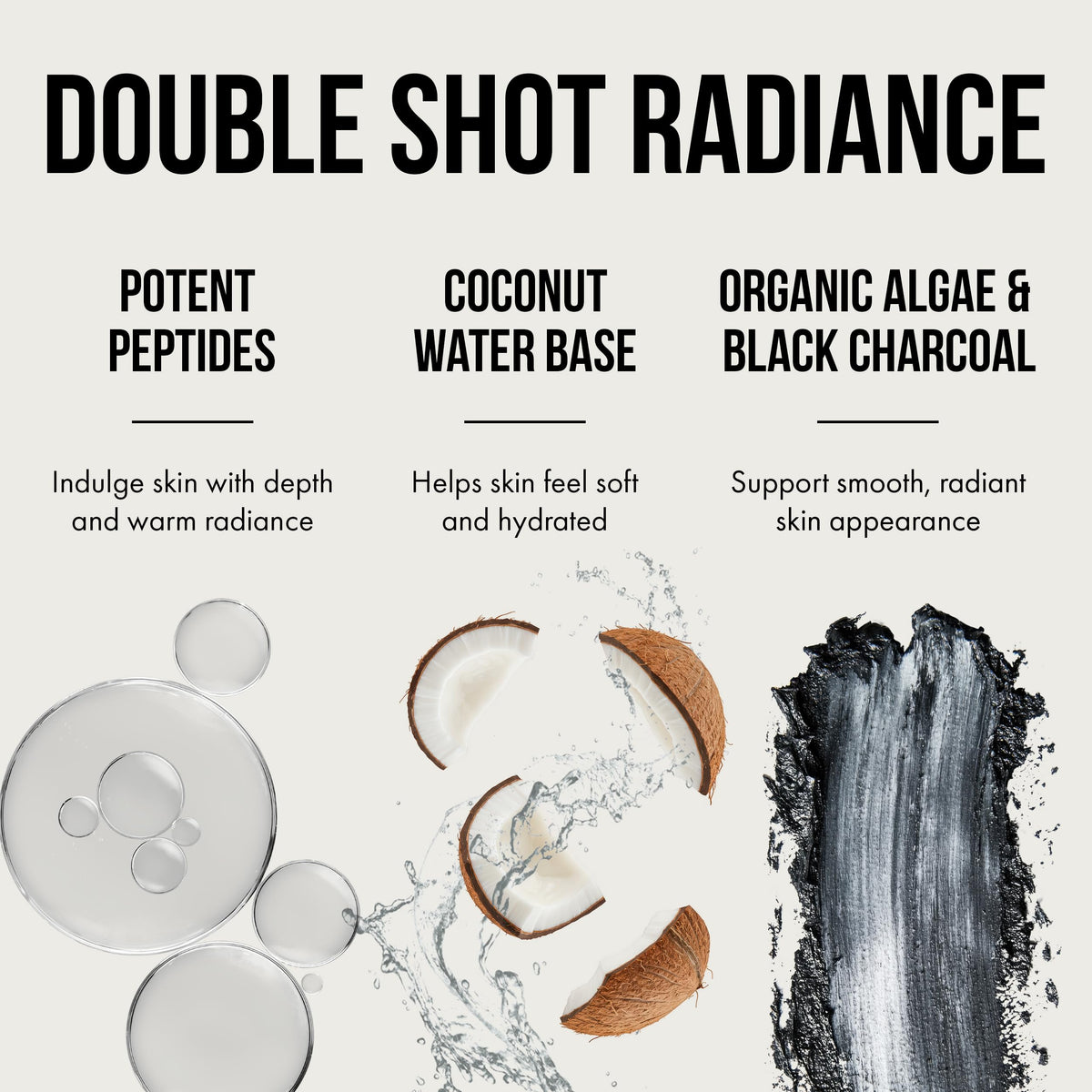 Tan Asz U label close-up showing Dark Reserve peptide infusion benefit