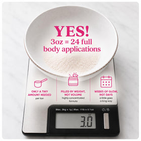 Tan Fan kit on bathroom counter to show convenient everyday post-tan use