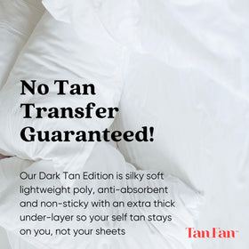 Tan Fan lifestyle shot of person sleeping comfortably while tanning develops