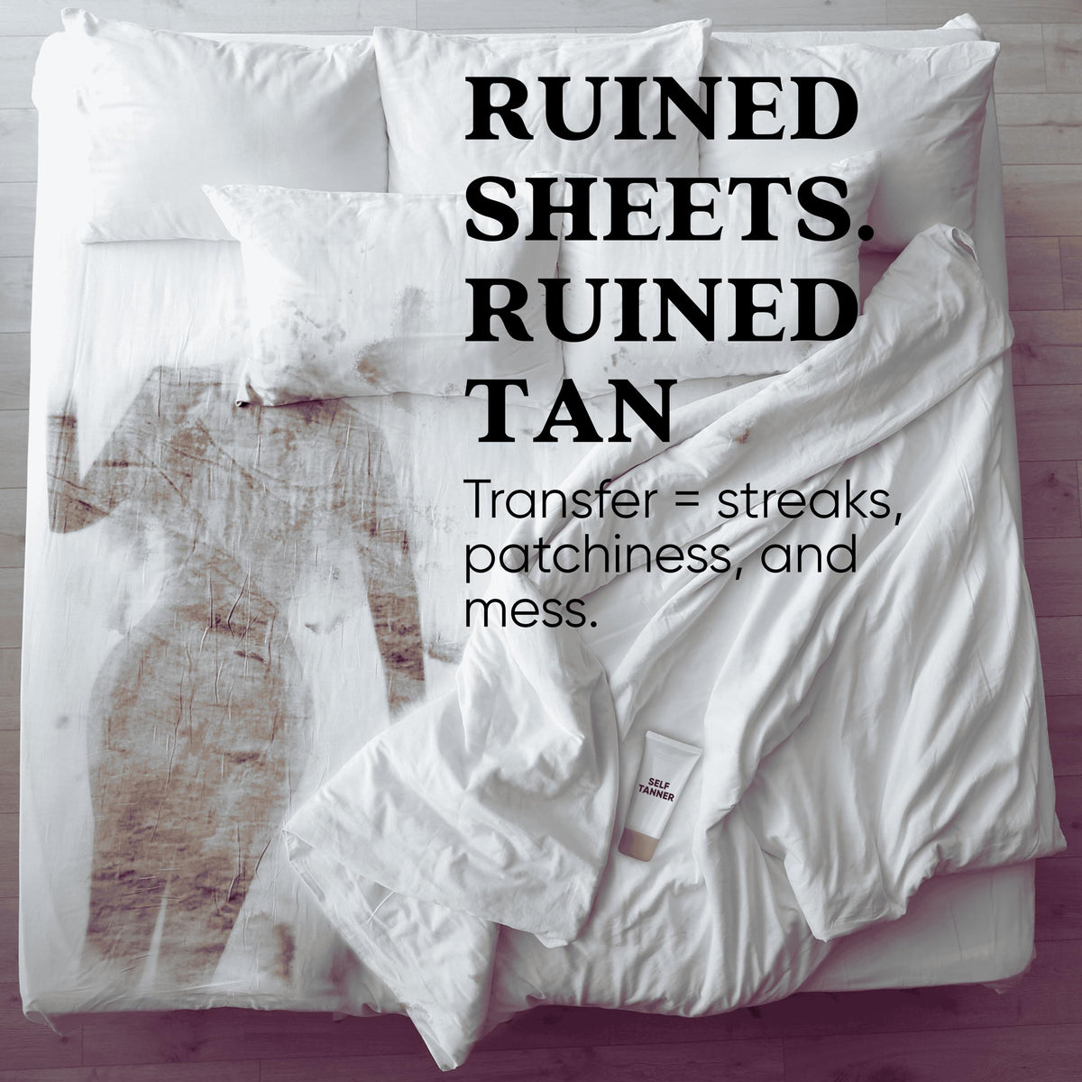 Tan Fan sleep sac laid on bed demonstrating generous 90.5 x 47.2 inch size benefit