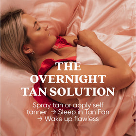 Tan Fan built-in pillow protector detail preventing pillow stains and transfer benefit