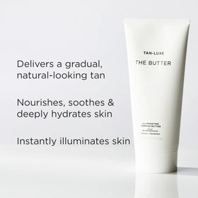 TAN-LUXE application on arm demonstrating even coverage and natural tan